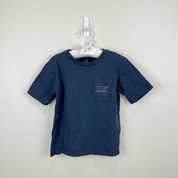 Vineyard Vines Navy Blue Ombre Whale Pocket T-Shirt 4T - Picture 1 of 5